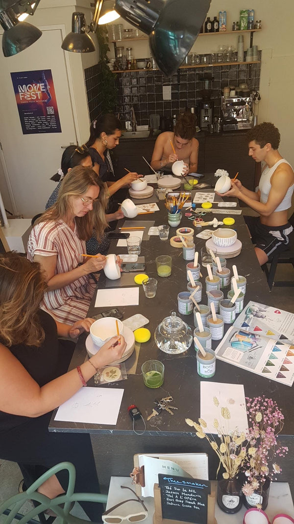 Paint your own matcha bowl