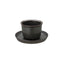 LT kop en schotel 160 ml zwart