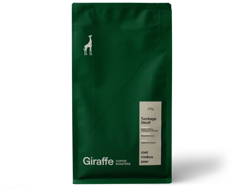 Koffiebonen Decaf 350 gr Giraffe Coffee Roasters