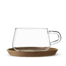 Classic Office mug 300 ml - glazen kopje met bamboe schotel