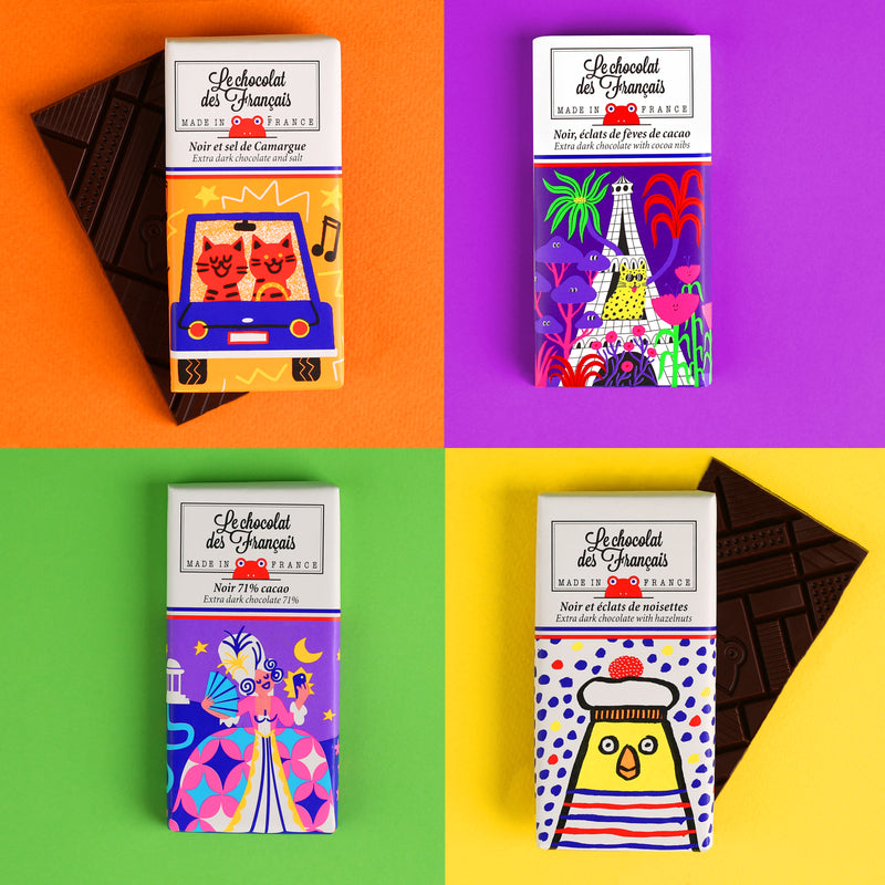 Tour Sauvage 30 gr -mini  pure chocolade met cacao nibs 71%